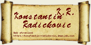 Konstantin Radičković vizit kartica